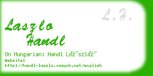 laszlo handl business card